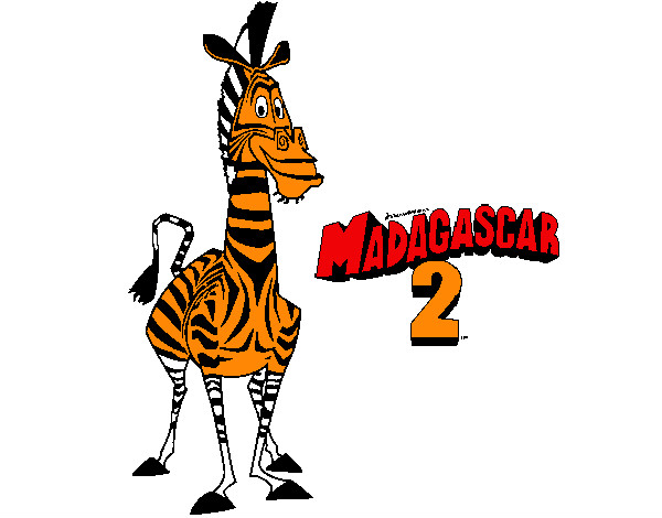 Dibujo Madagascar 2 Marty pintado por karilu