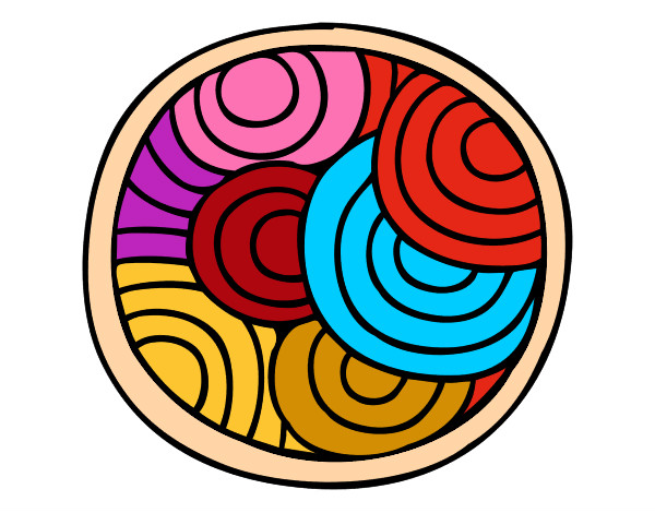 Dibujo Mandala circular pintado por agusmartu