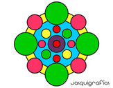 Dibujo Mandala con redondas pintado por chuliss