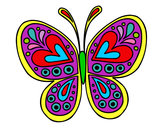Dibujo Mandala mariposa pintado por chuliss