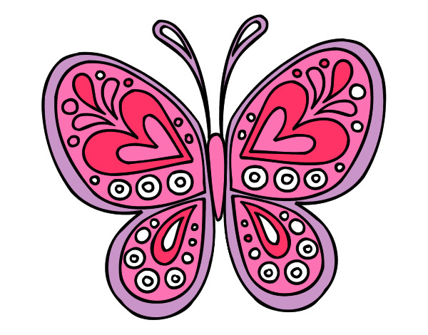 Dibujo Mandala mariposa pintado por SUNSHINE