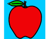 Dibujo manzana pintado por chuliss