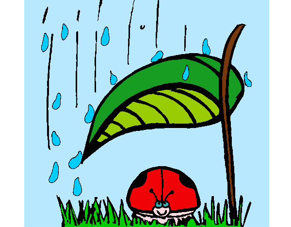 Dibujo Mariquita protegida de la lluvia pintado por chuliss