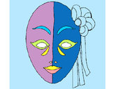 Dibujo Máscara italiana pintado por abriovalle