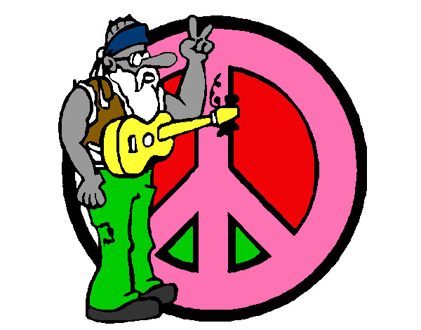Dibujo Músico hippy pintado por karilu