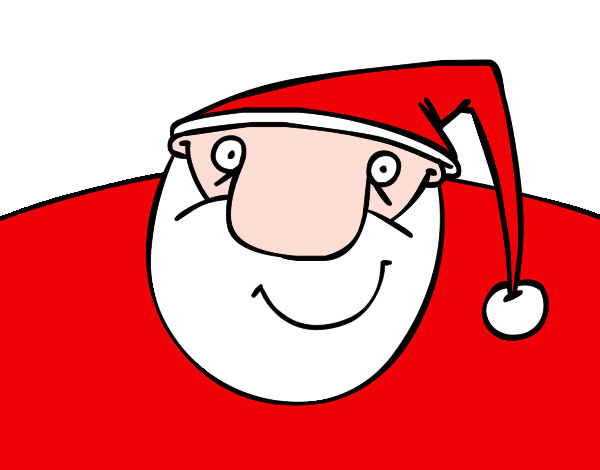 Dibujo Papá Noel contento pintado por Seysmar