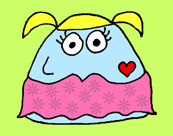 Dibujo Pou chica pintado por Helen01