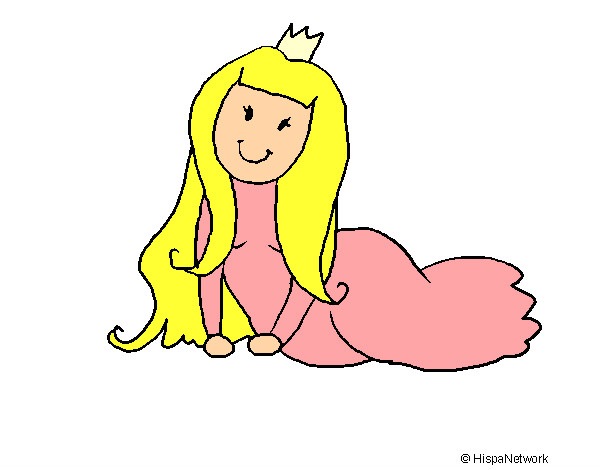 Dibujo Princesa contenta pintado por Seysmar