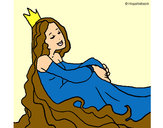 Dibujo Princesa relajada pintado por Seysmar