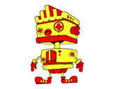 Dibujo Robot con cresta pintado por lisandrote