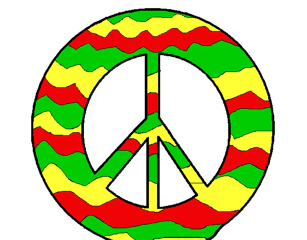 Dibujo Símbolo de la paz pintado por rosa56432