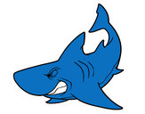 Dibujo Tiburón enfadado pintado por miguelanto
