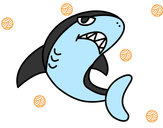 Dibujo Tiburón nadando pintado por catprinces