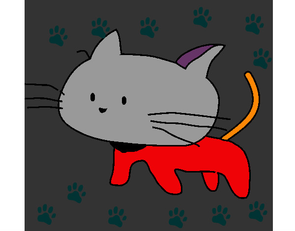 Dibujo Cría de gato pintado por ValenLulu