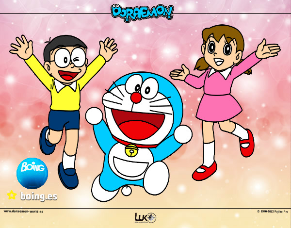 Dibujo Doraemon y amigos pintado por irenelktsa