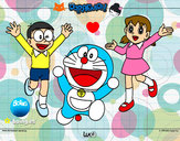 Dibujo Doraemon y amigos pintado por pmvp