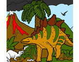 Dibujo Familia de Tuojiangosaurios pintado por nikmame
