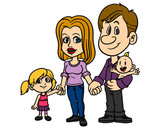 Dibujo Familia feliz pintado por hellen034