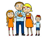 Dibujo Familia unida pintado por hellen034