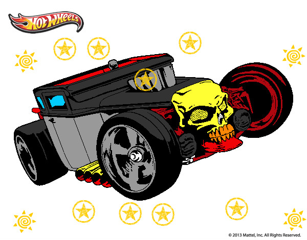 Dibujo Hot Wheels Bone Shaker pintado por EMIJOAQUIN