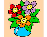 Dibujo Jarrón de flores pintado por Marucaball