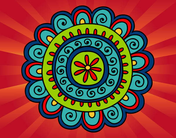 Dibujo Mandala alegre pintado por CFV2000