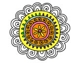 Dibujo Mandala alegre pintado por luzelenara
