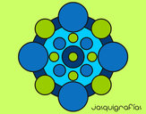 Dibujo Mandala con redondas pintado por CFV2000