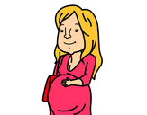Dibujo Mujer embarazada pintado por hellen034
