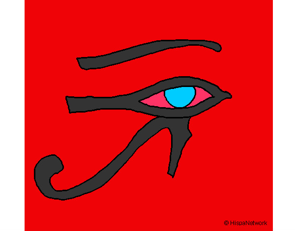 Dibujo Ojo Horus pintado por fiolee