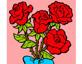 Dibujo Ramo de rosas pintado por maddy