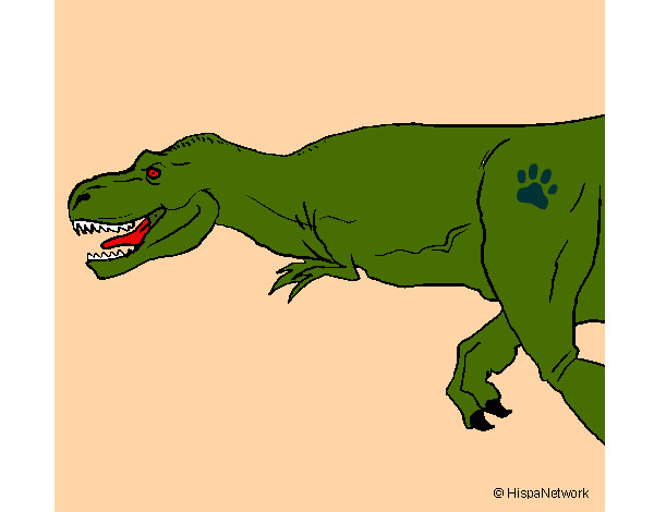 Dibujo Tiranosaurio rex pintado por nikmame