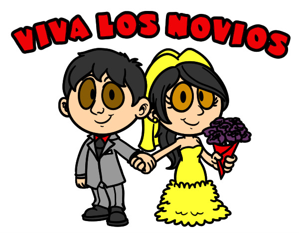 Dibujo Viva los novios pintado por magdalenda