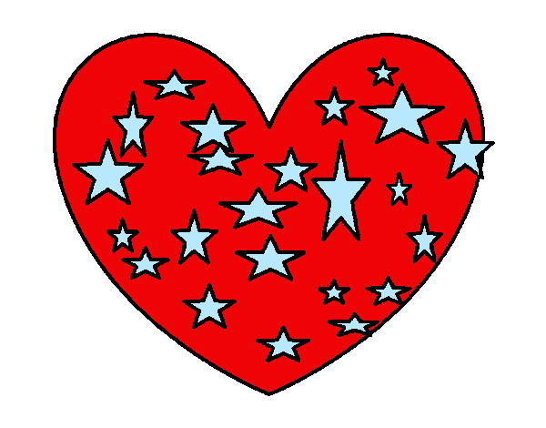 Dibujo Corazón estrellado pintado por janikol