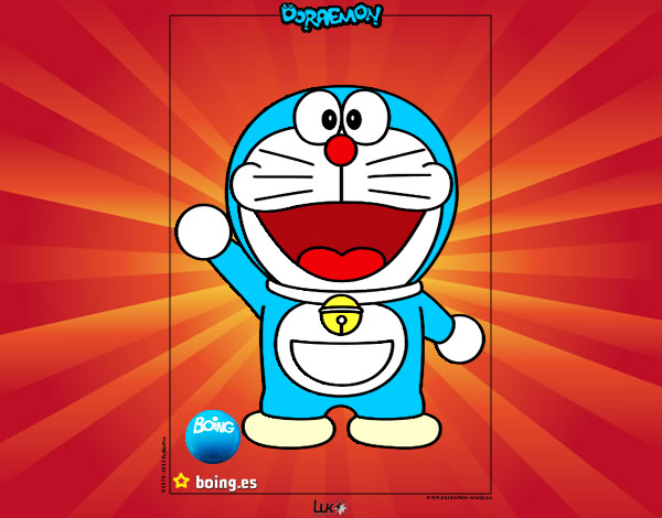 Dibujo Doraemon pintado por violinari