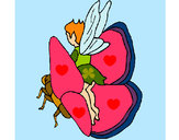 Dibujo Duende y mariposa pintado por les123