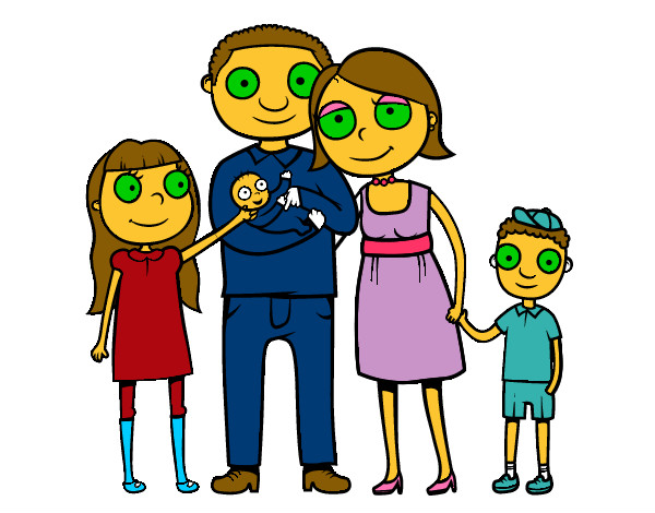Dibujo Familia unida pintado por miky67