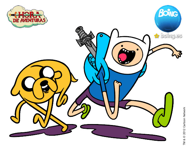 Dibujo Finn y Jake pintado por juego157