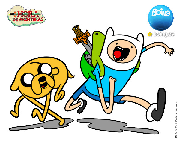 Dibujo Finn y Jake pintado por mateo234