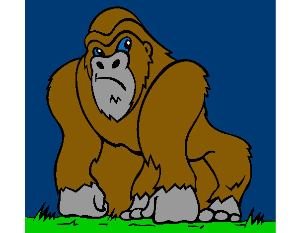 Dibujo Gorila 1 pintado por mistesas