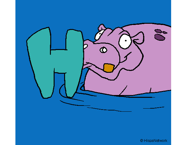 Dibujo Hipopótamo 1 pintado por SABRINASAG