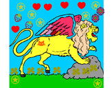 Dibujo León alado pintado por fabian64