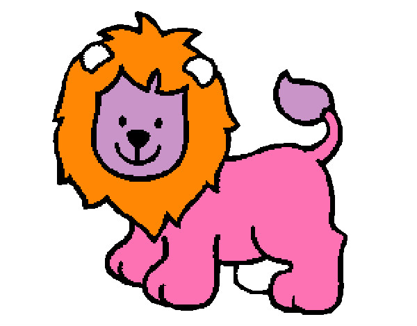 Dibujo León feliz pintado por lunapyok