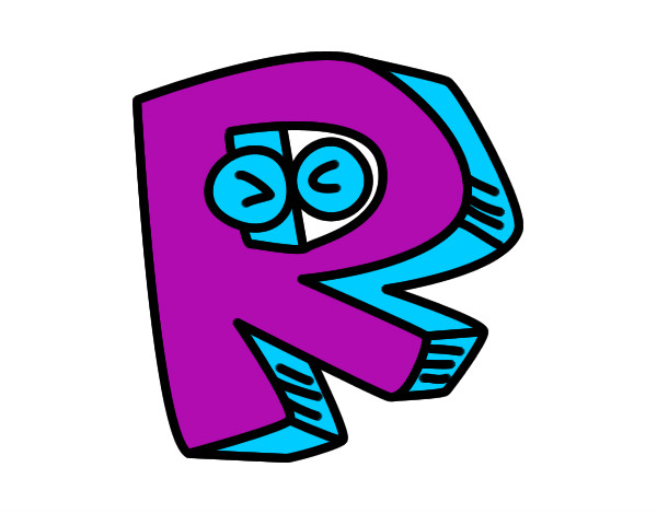 Dibujo Letra R pintado por carmenalic