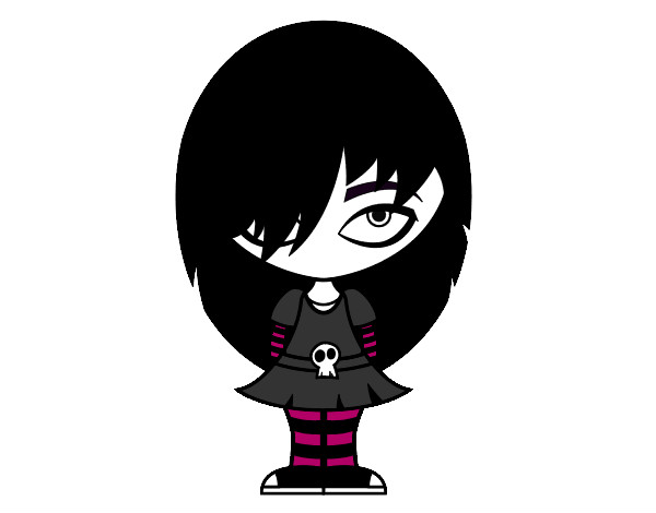 Dibujo Look Emo pintado por AhiE