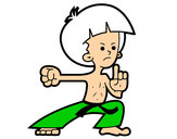 Dibujo Luchador de kung-fu pintado por mishkar