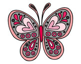 Dibujo Mandala mariposa pintado por Suels24