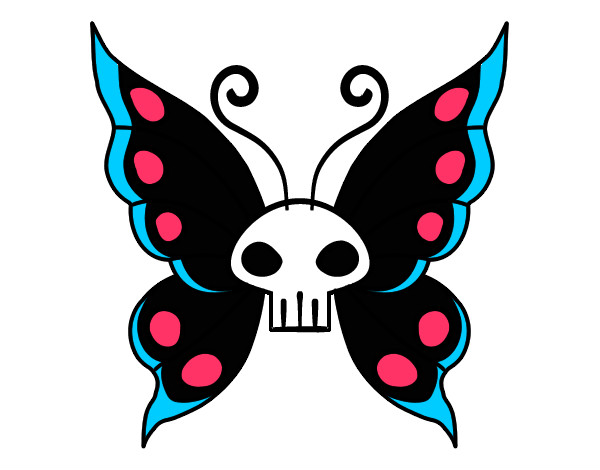 Dibujo Mariposa Emo pintado por SoyFiolee