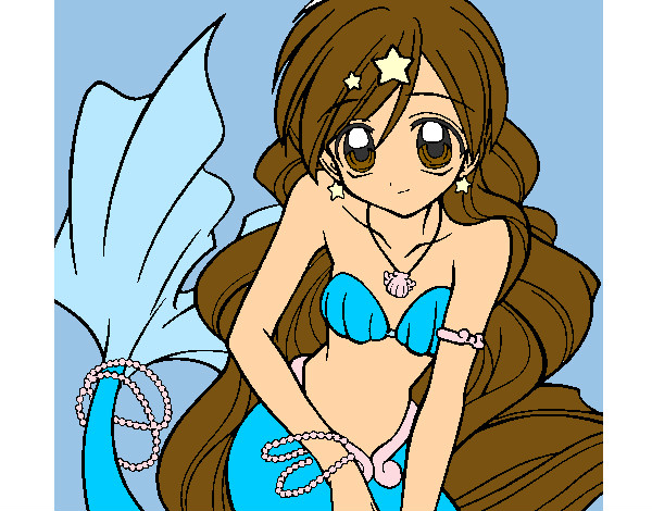 Dibujo Sirena 3 pintado por asly13