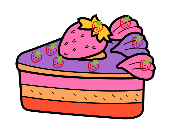 Dibujo Tarta de fresas pintado por primorosa